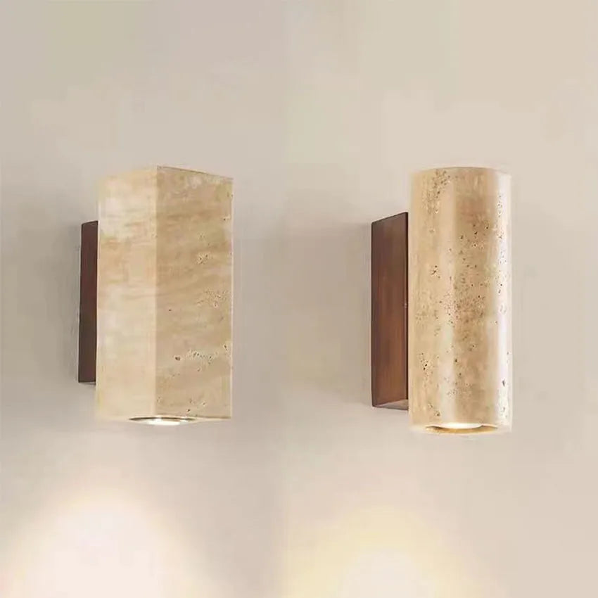 Applique murale cubique beige pierre, chambre, vue 1
