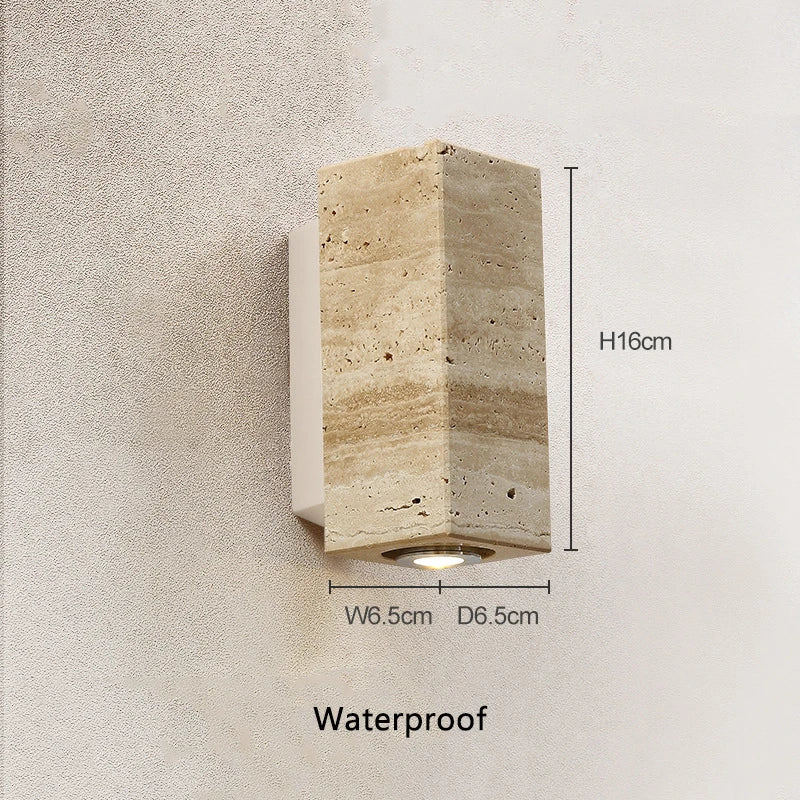 Applique murale cubique beige pierre, chambre, vue 8