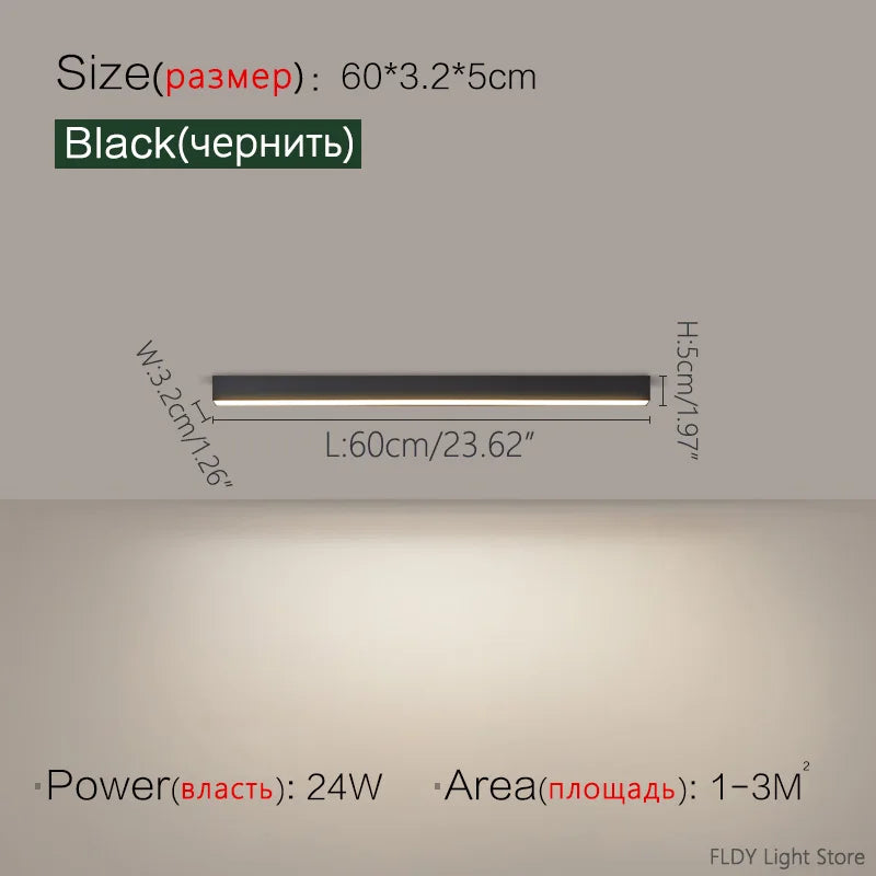 Réglette LED au plafond, vue supplémentaire