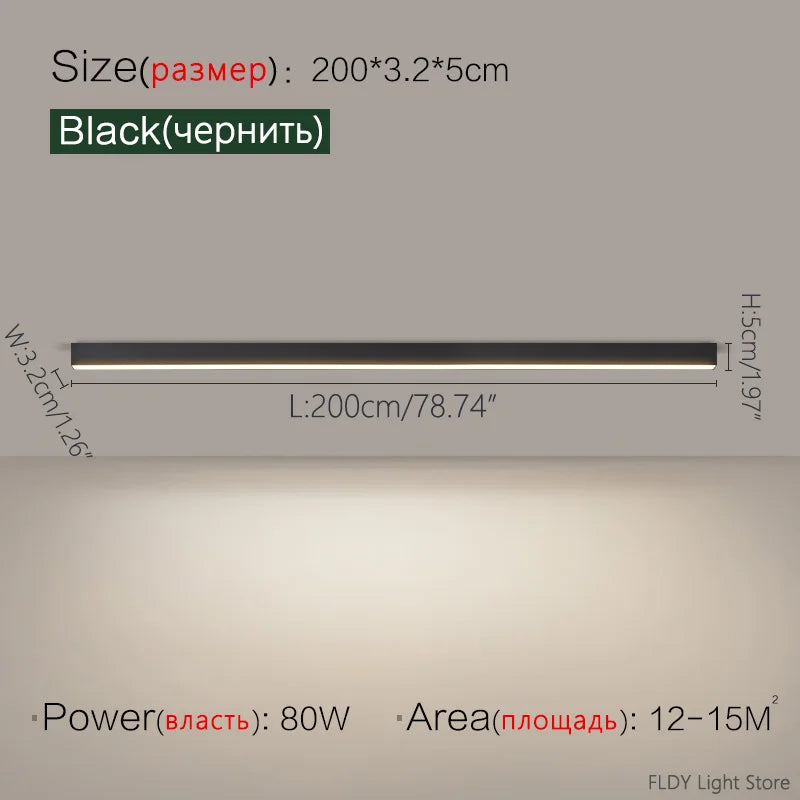 Réglette LED au plafond, vue supplémentaire