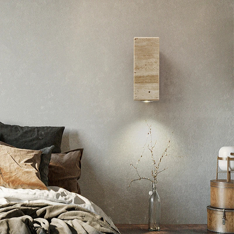 Applique murale cubique beige pierre, chambre, vue 5