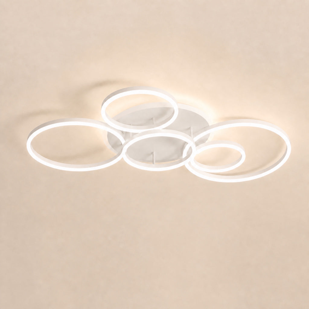 Lustre anneau LED, blanc