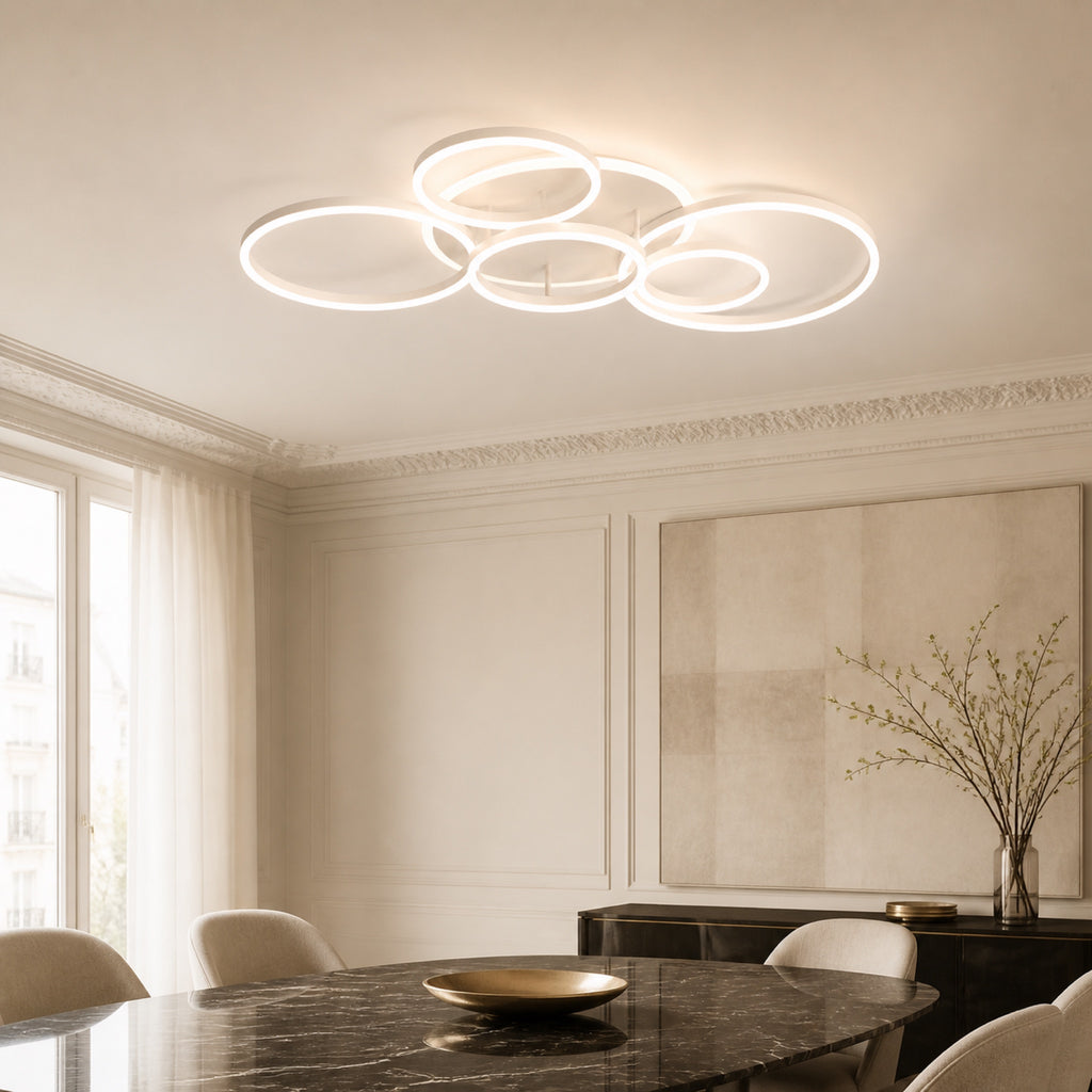 Lustre anneau LED, autre cadrage