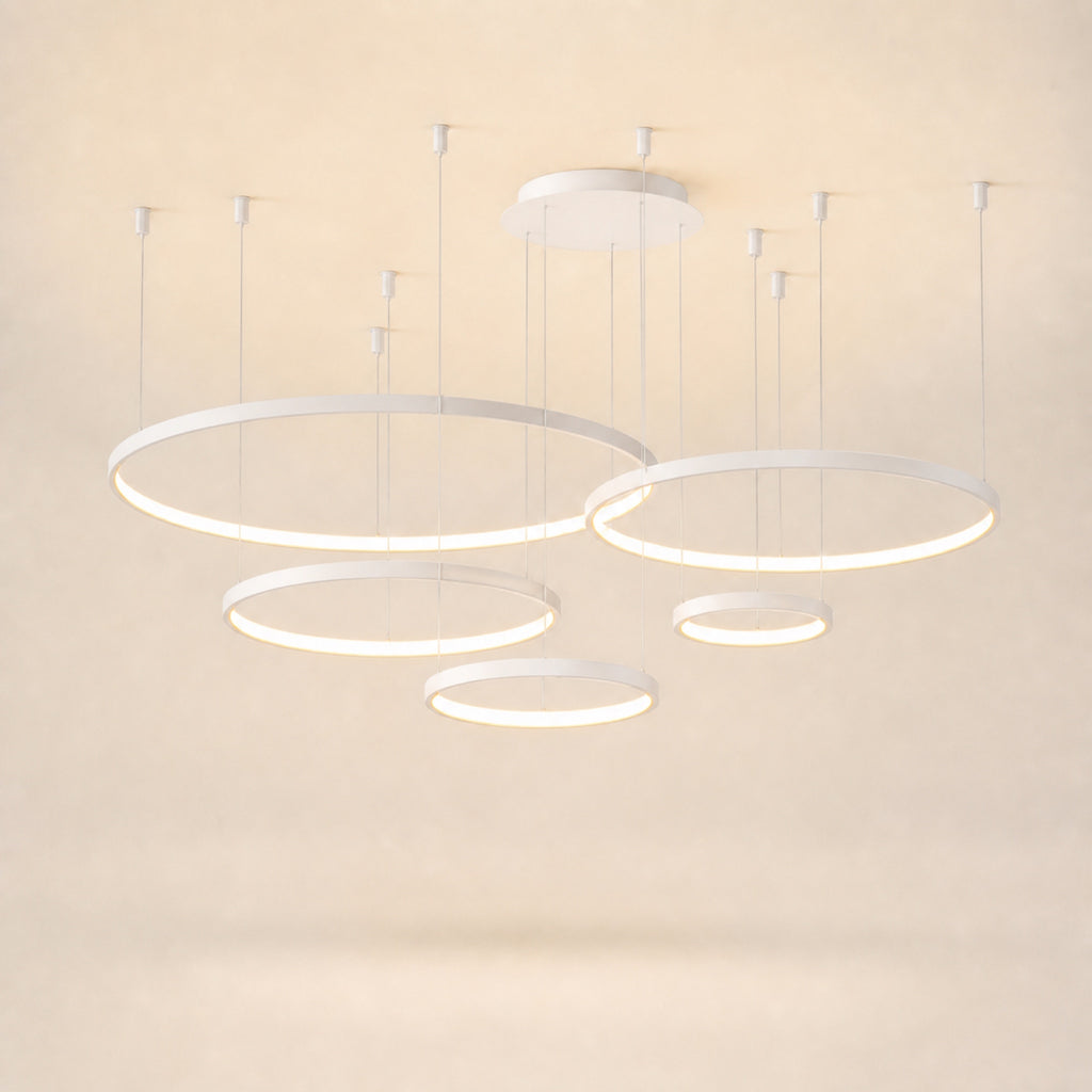 Lustre anneau LED, blanc