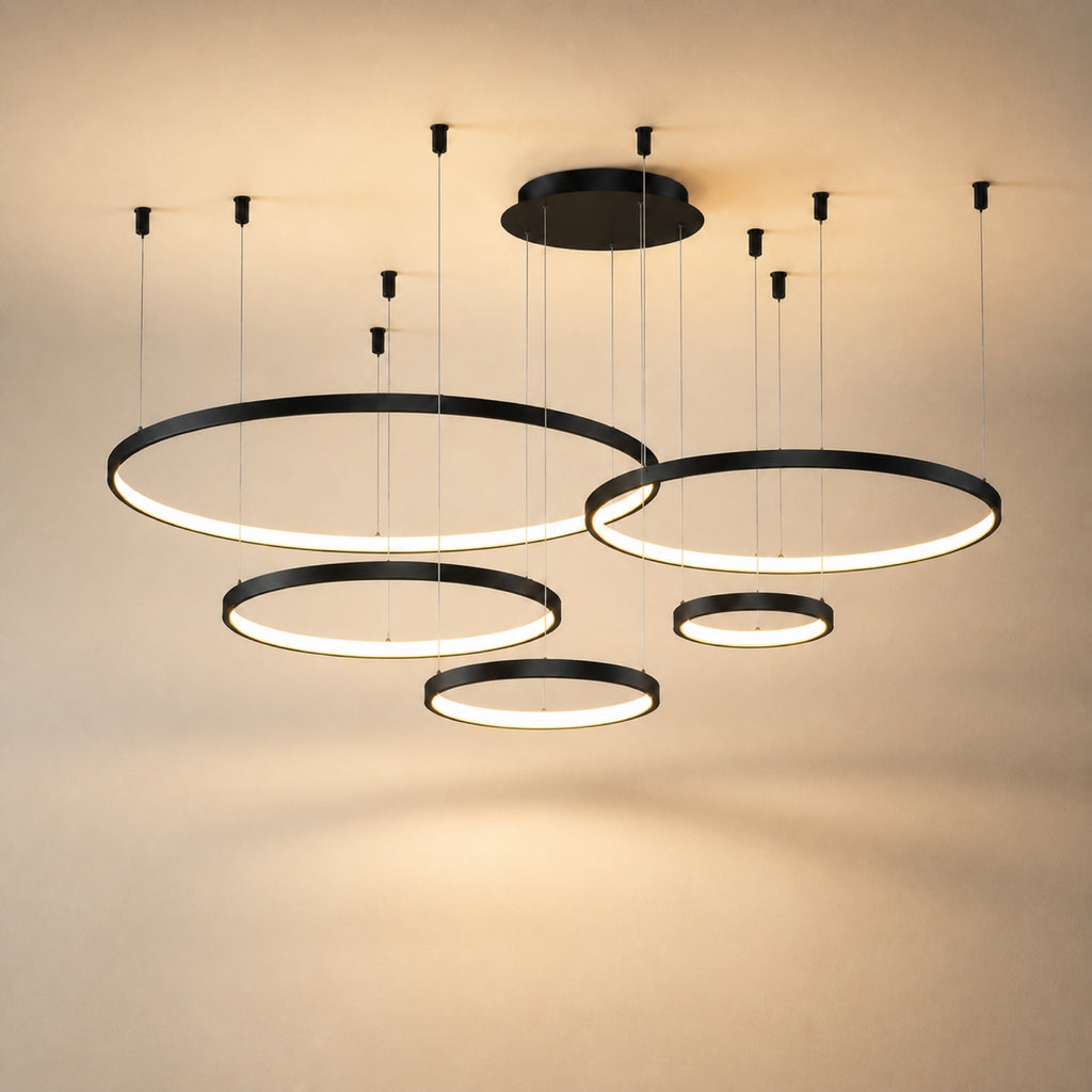 Lustre anneau LED, autre cadrage