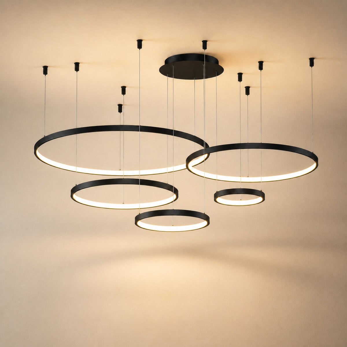 Lustre anneau LED, autre cadrage