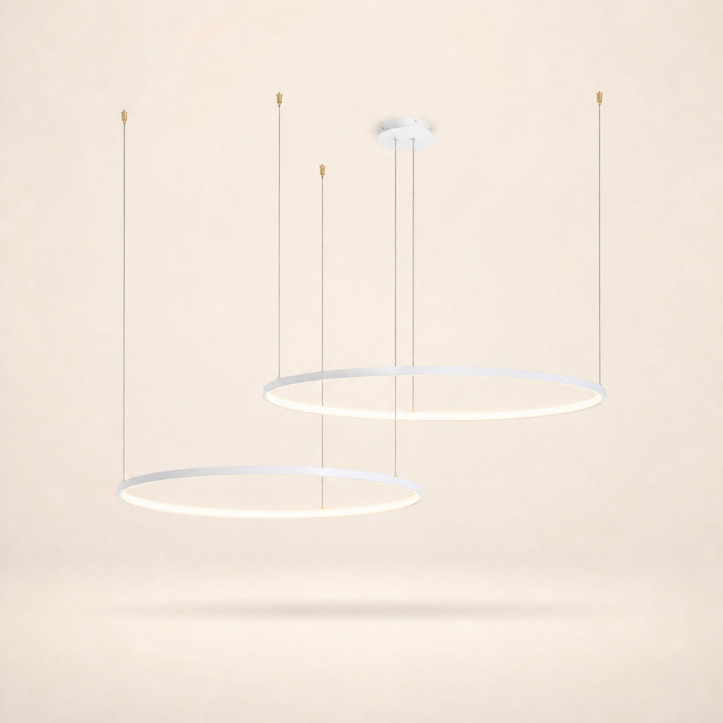 Lustre anneau LED, blanc