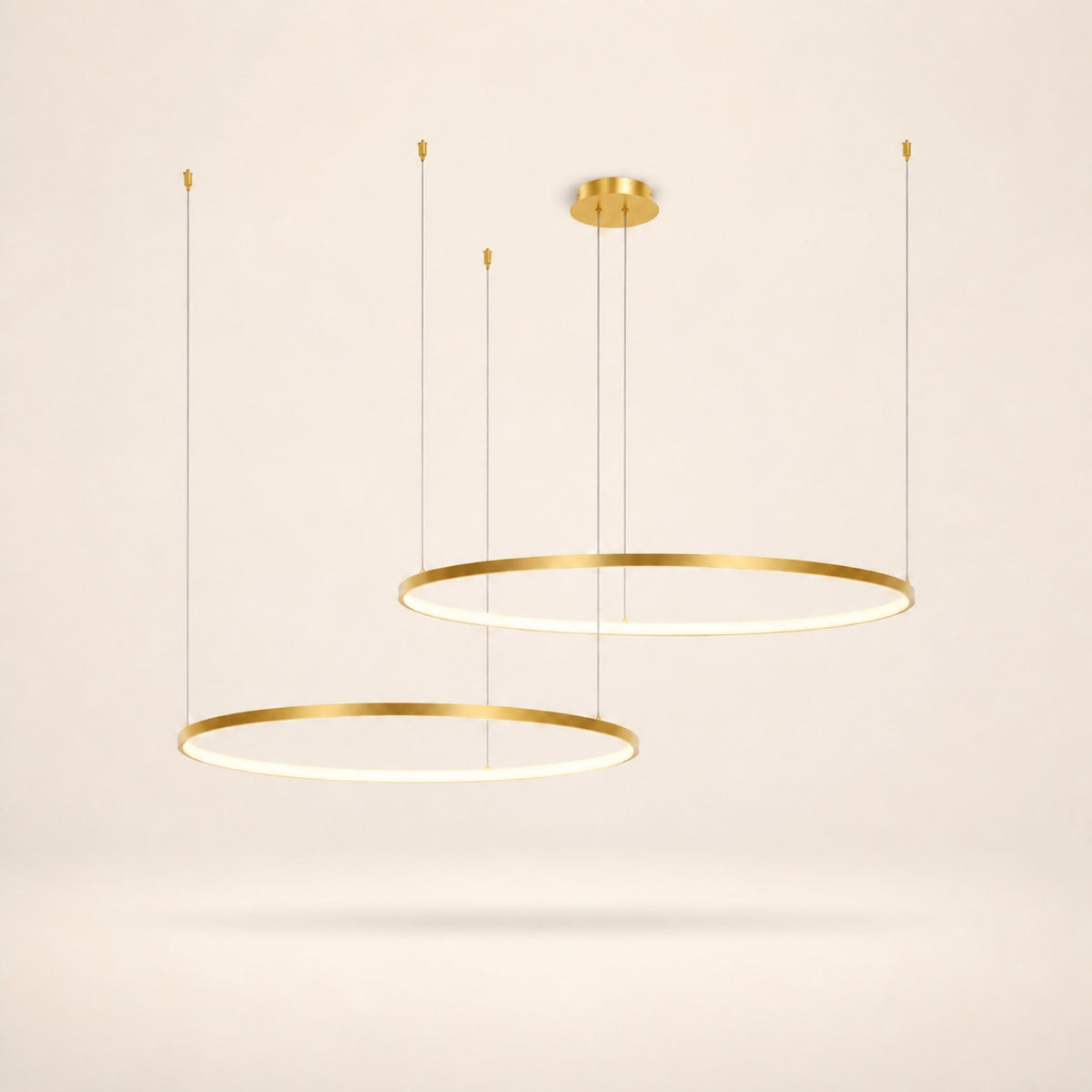 Lustre anneau LED, doré