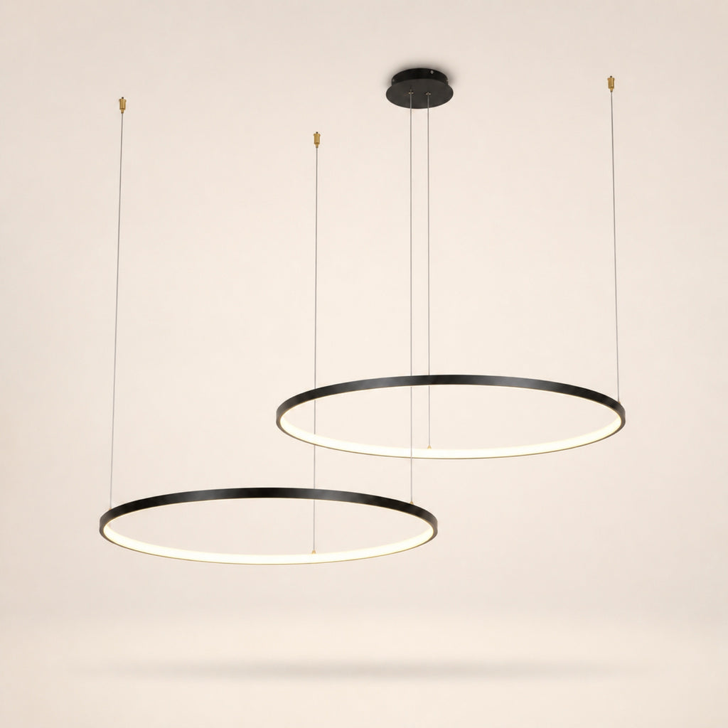 Lustre anneau LED, sur fond neutre