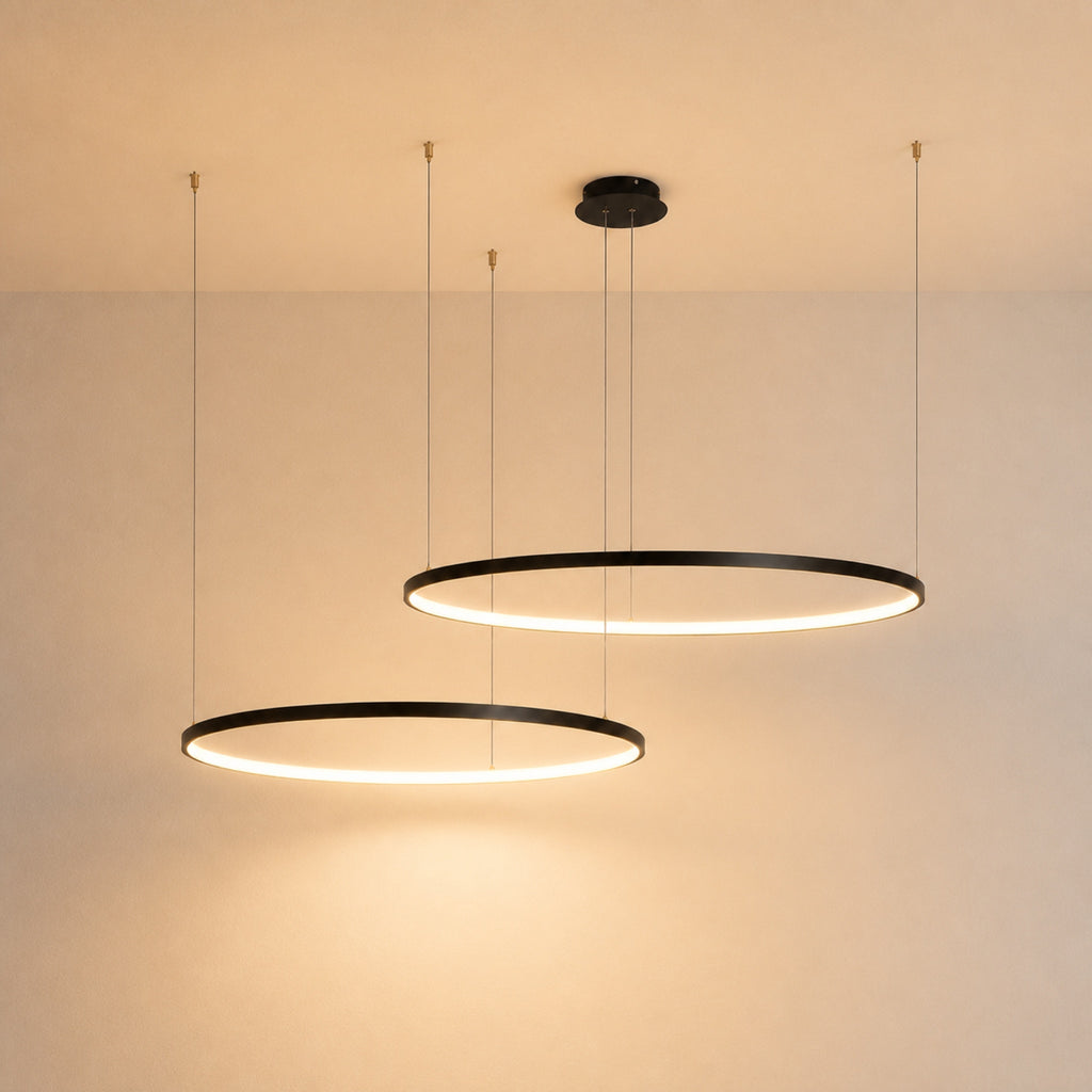 Lustre anneau LED, autre cadrage