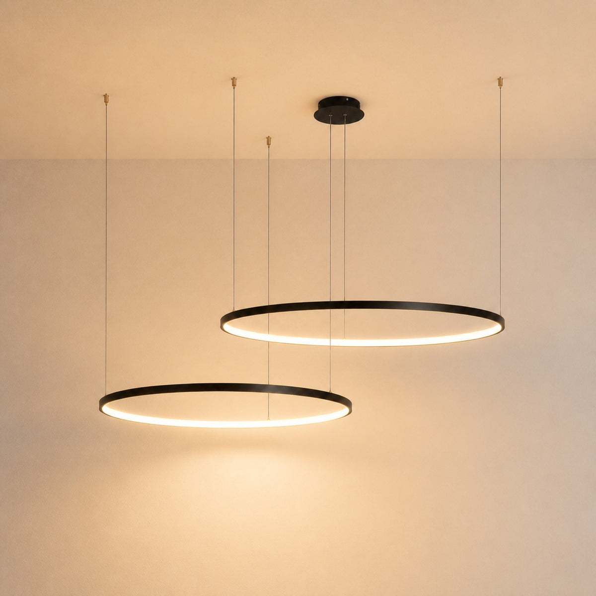 Lustre anneau LED, autre cadrage