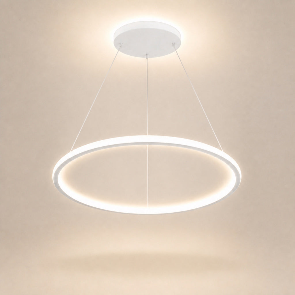 Lustre anneau LED, blanc
