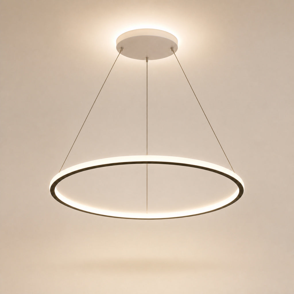 Lustre anneau LED, sur fond neutre