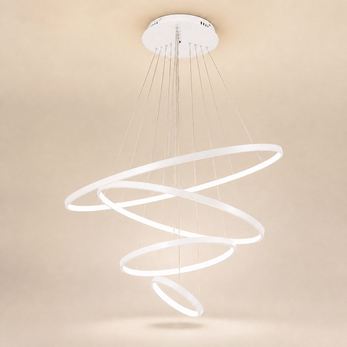 Lustre anneau LED, blanc