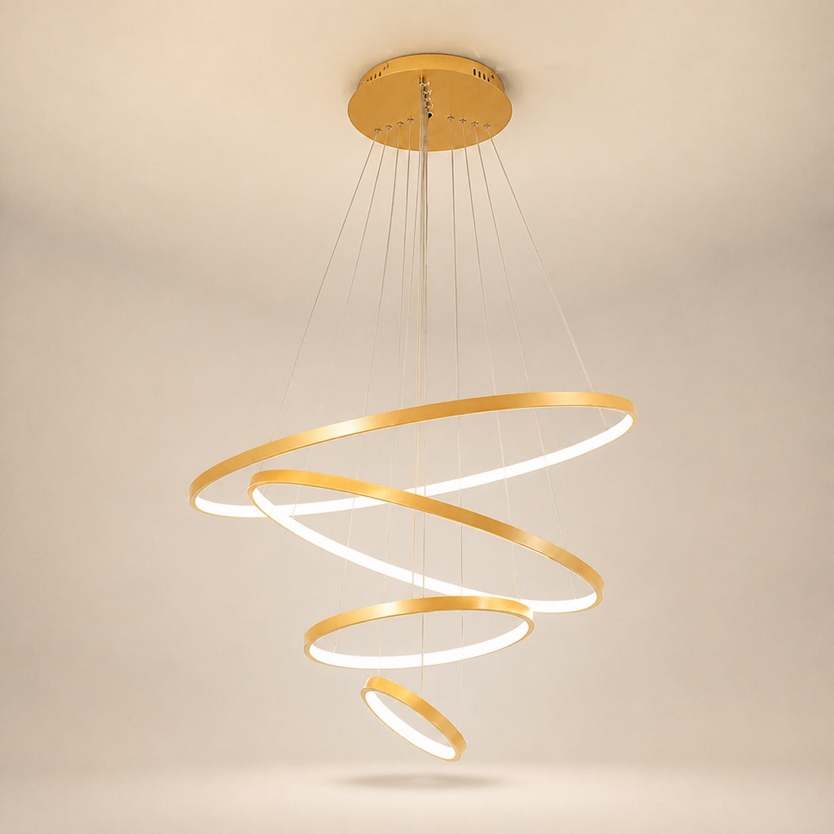 Lustre anneau LED, sur fond neutre
