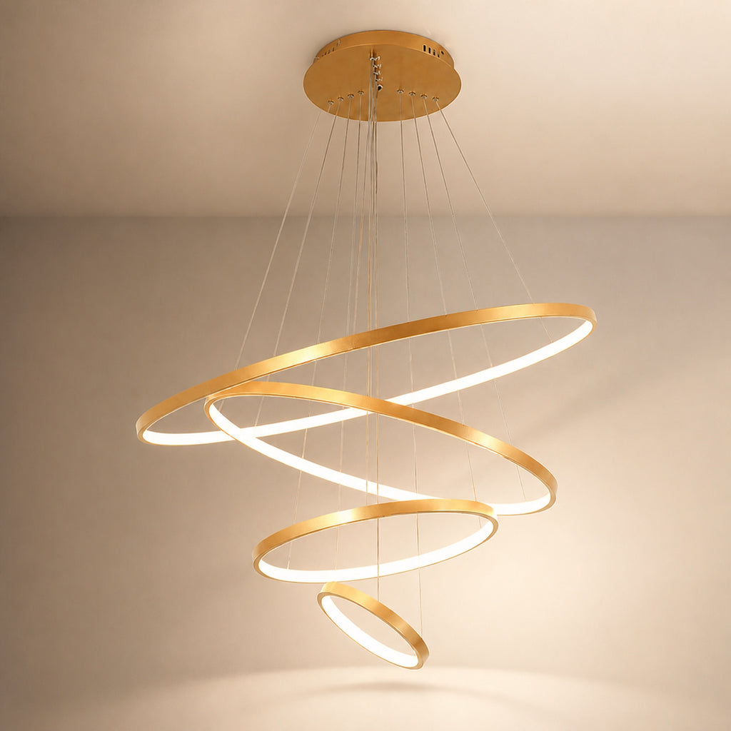 Lustre anneau LED, en situation dans un intérieur