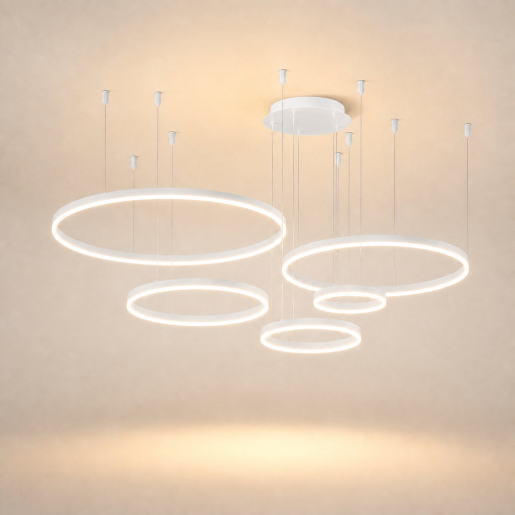 Lustre anneau LED, blanc