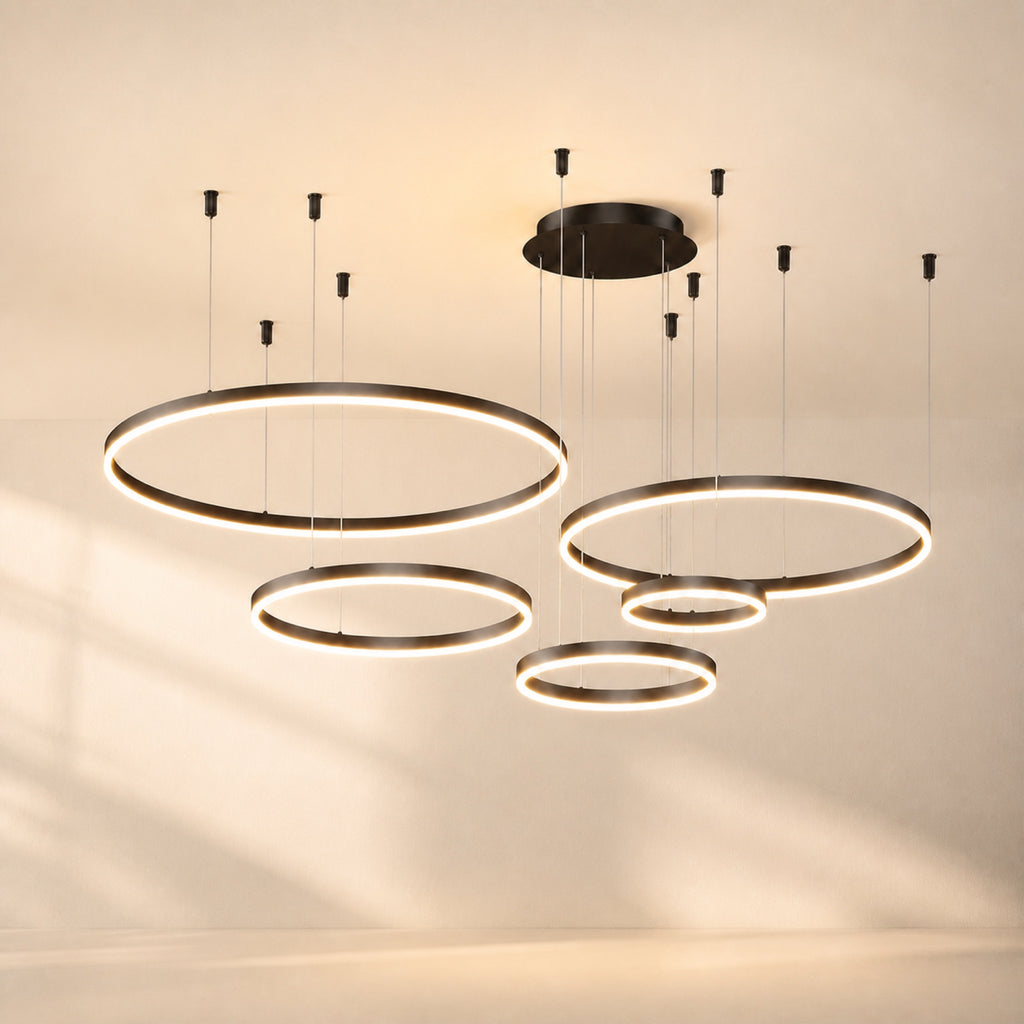 Lustre anneau LED, autre cadrage