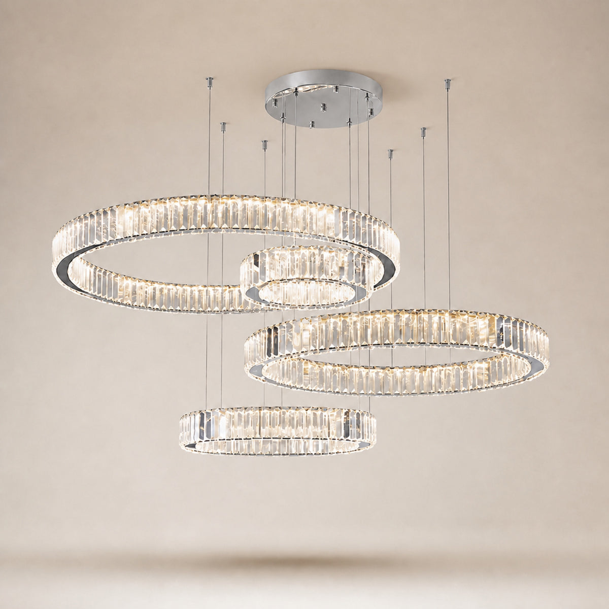 Lustre effet cristal, chromé