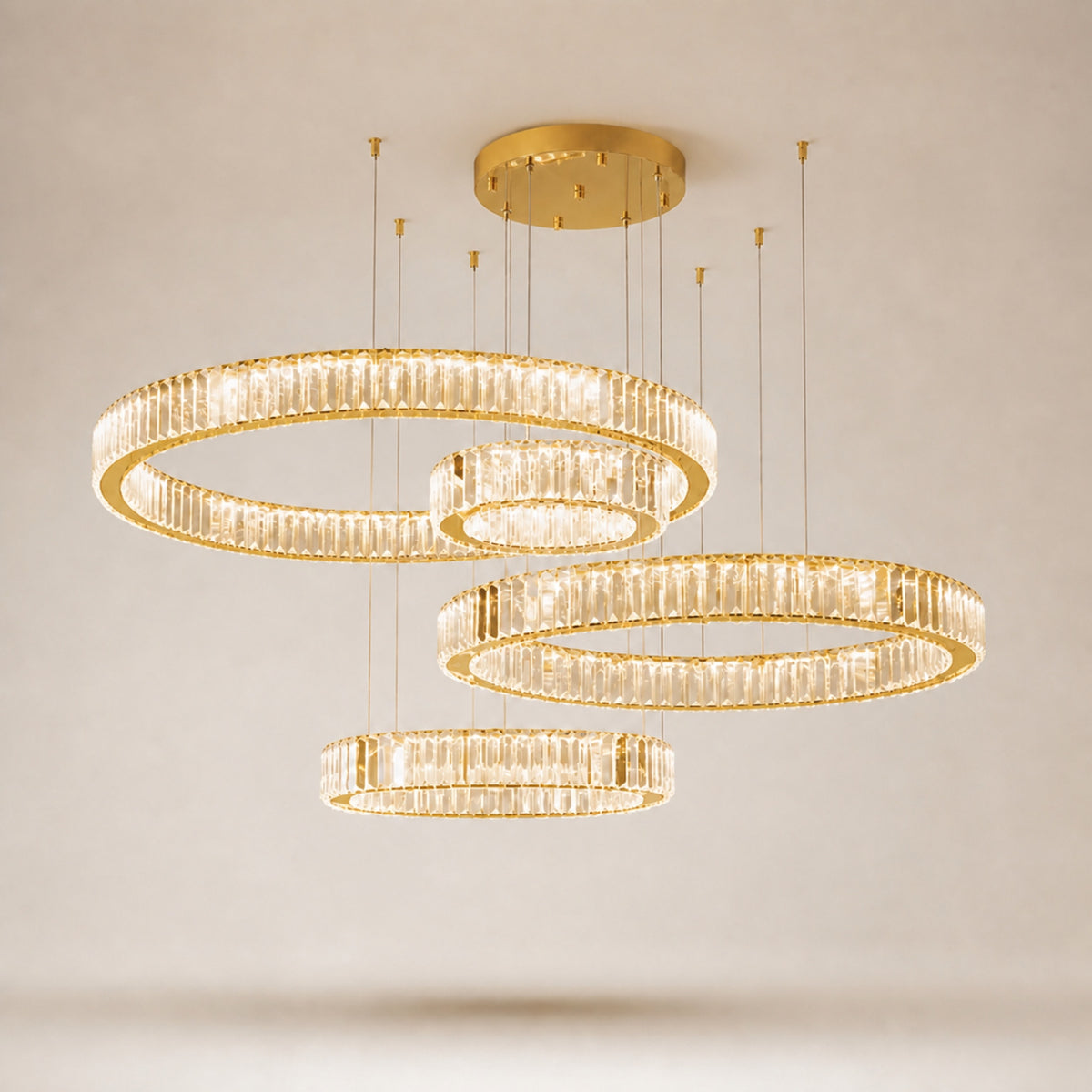 Lustre effet cristal, doré