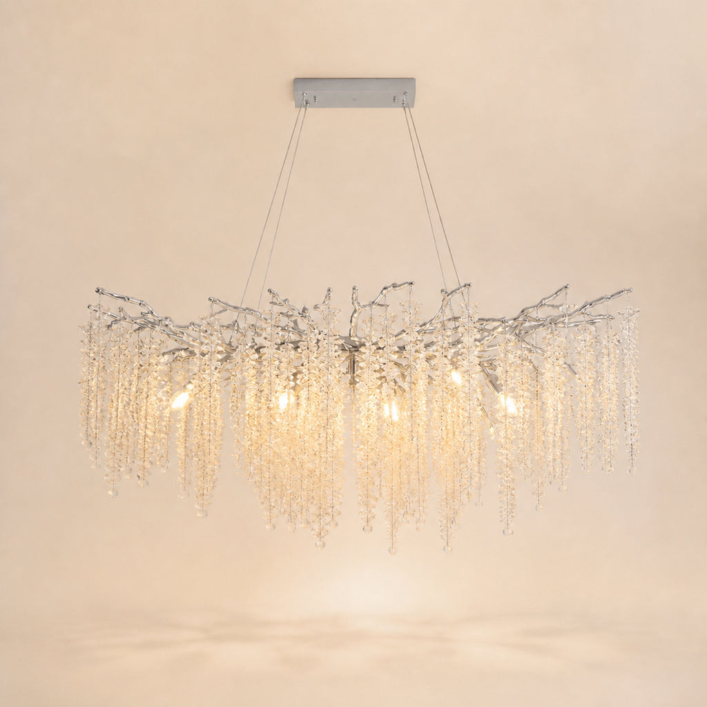 Lustre effet cristal, argenté