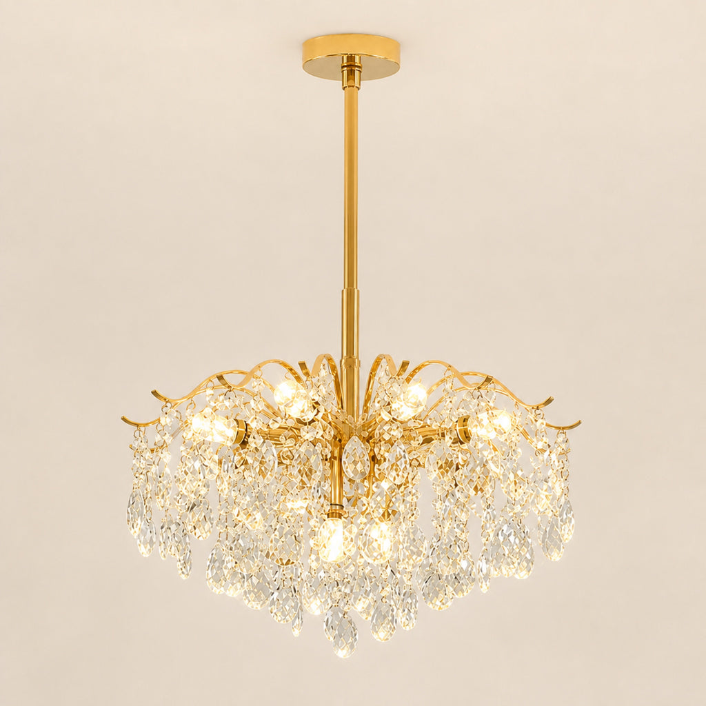 Lustre effet cristal, sur fond neutre