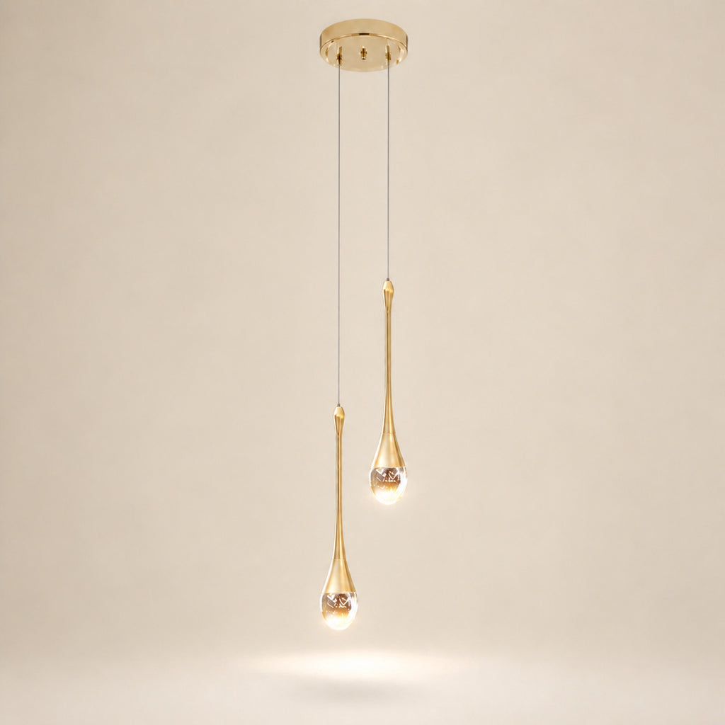 Lustre effet cristal, sur fond neutre