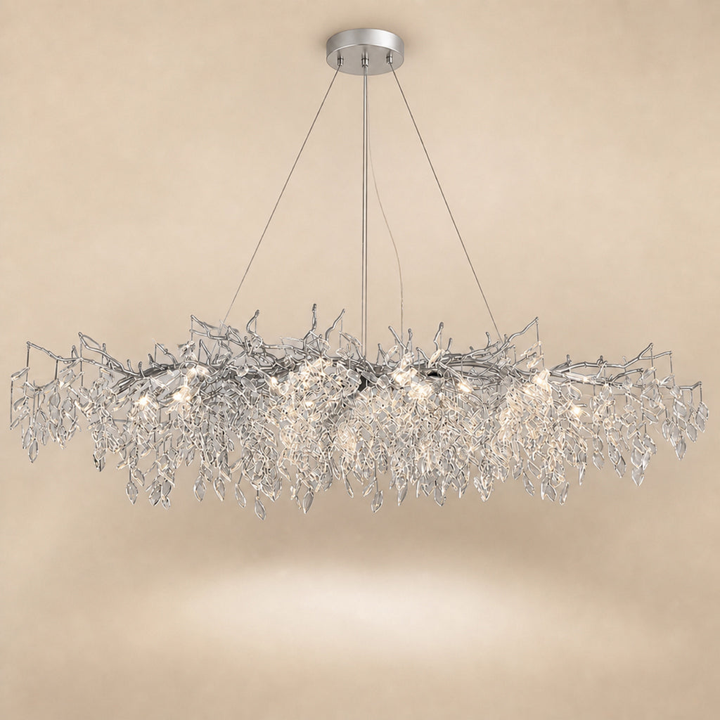Lustre effet cristal, argenté