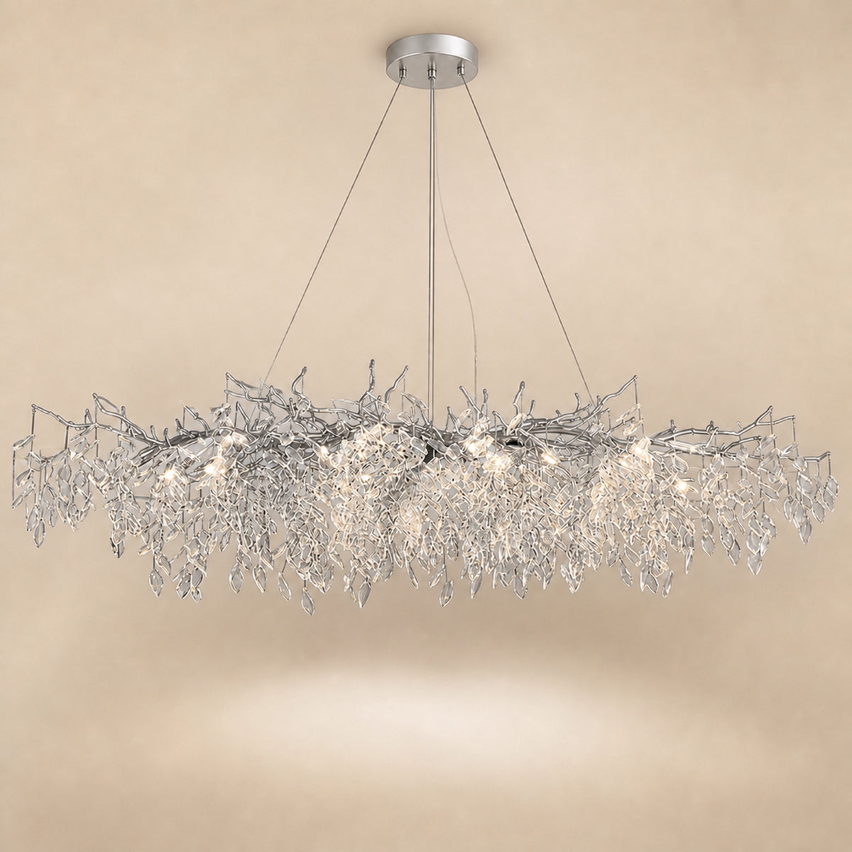 Lustre effet cristal, argenté