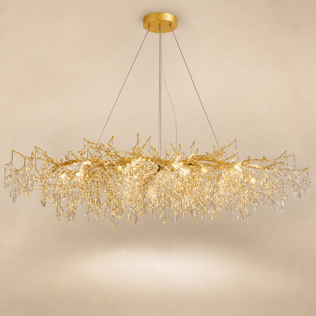 Lustre effet cristal, doré