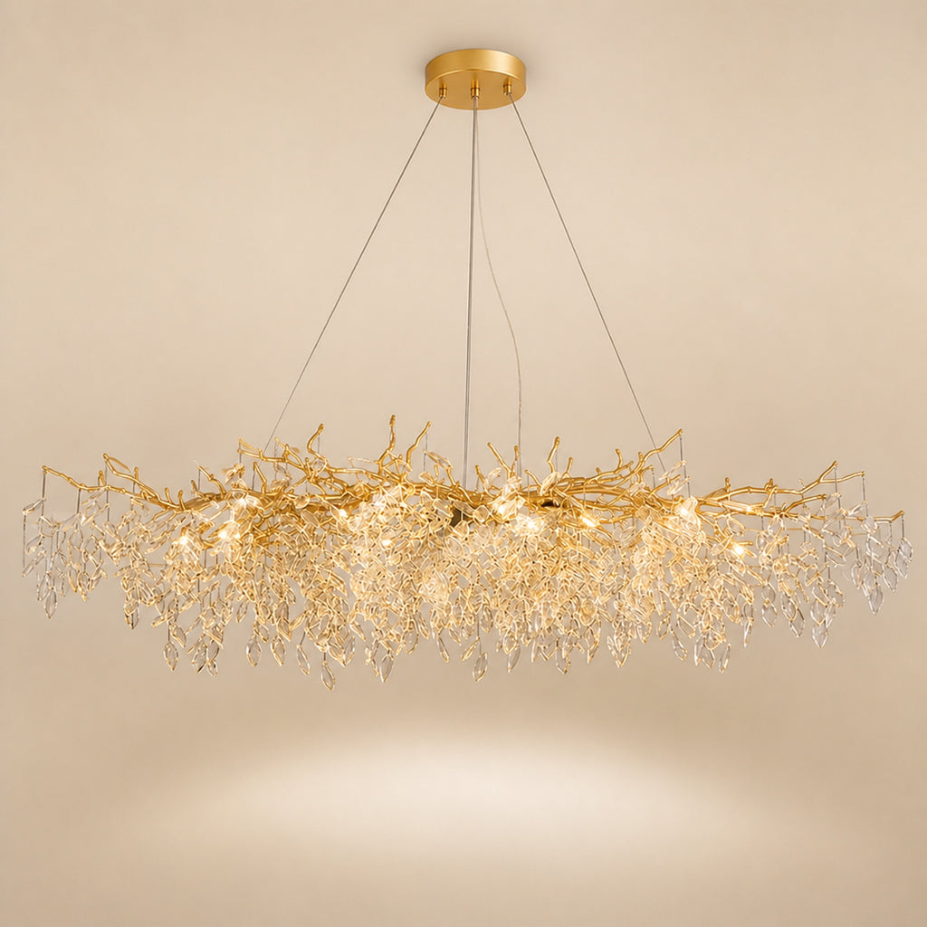 Lustre effet cristal, sur fond neutre