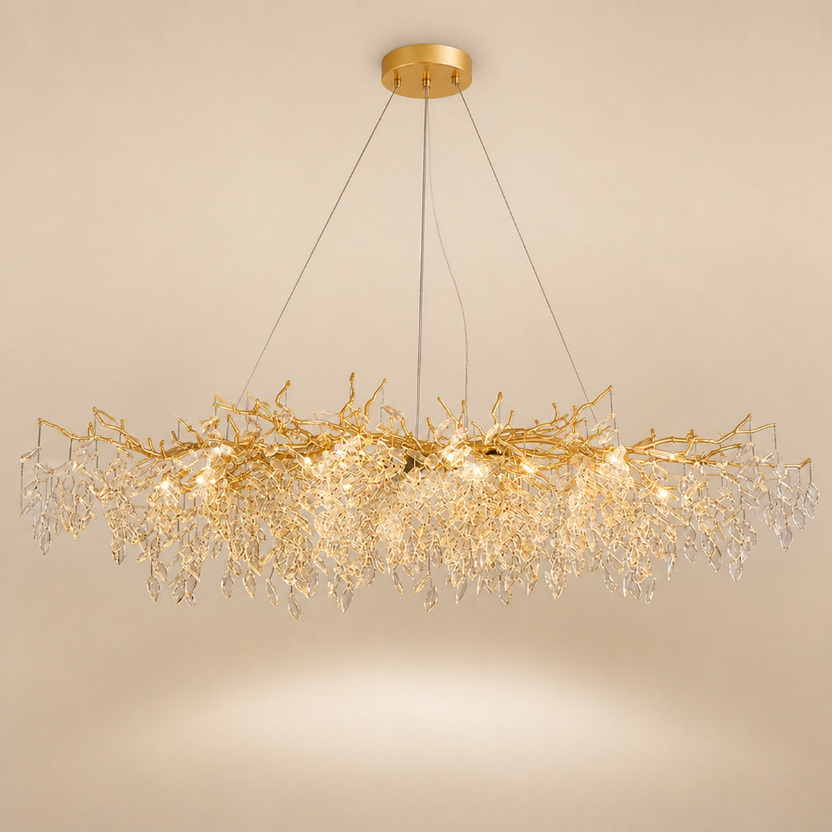 Lustre effet cristal, sur fond neutre
