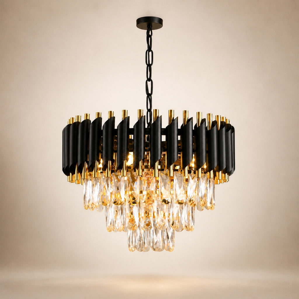 Lustre effet cristal, sur fond neutre