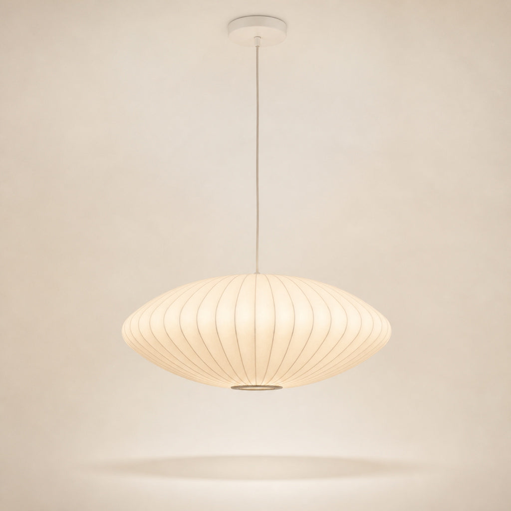 Suspension soucoupe en soie tendue