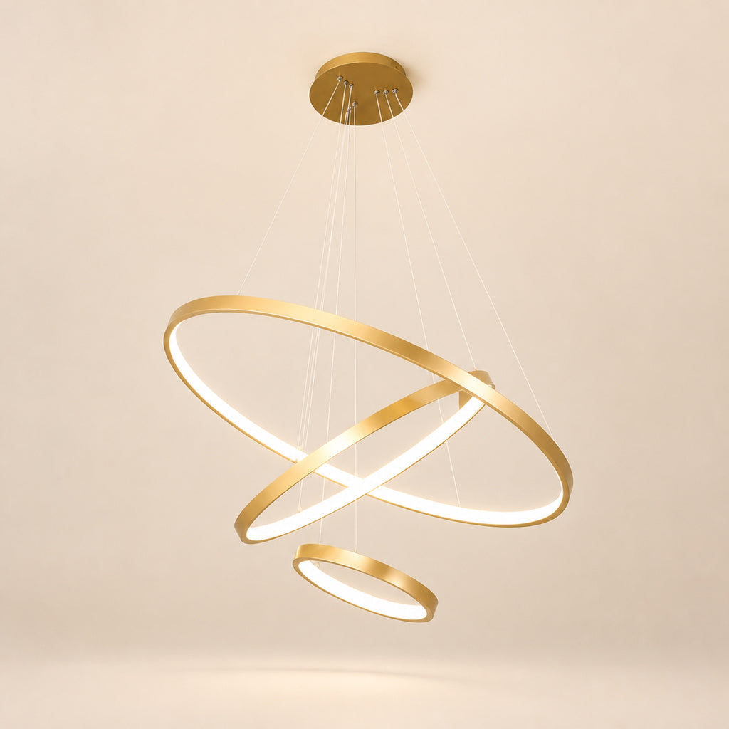 Lustre anneaux LED concentriques