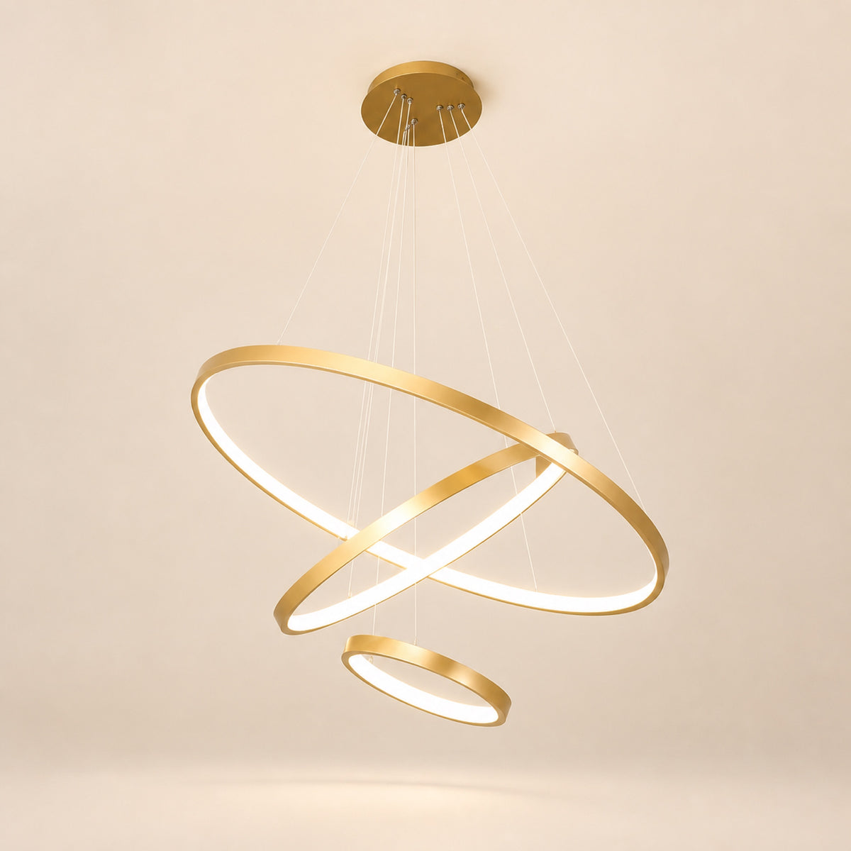 Lustre anneaux LED concentriques