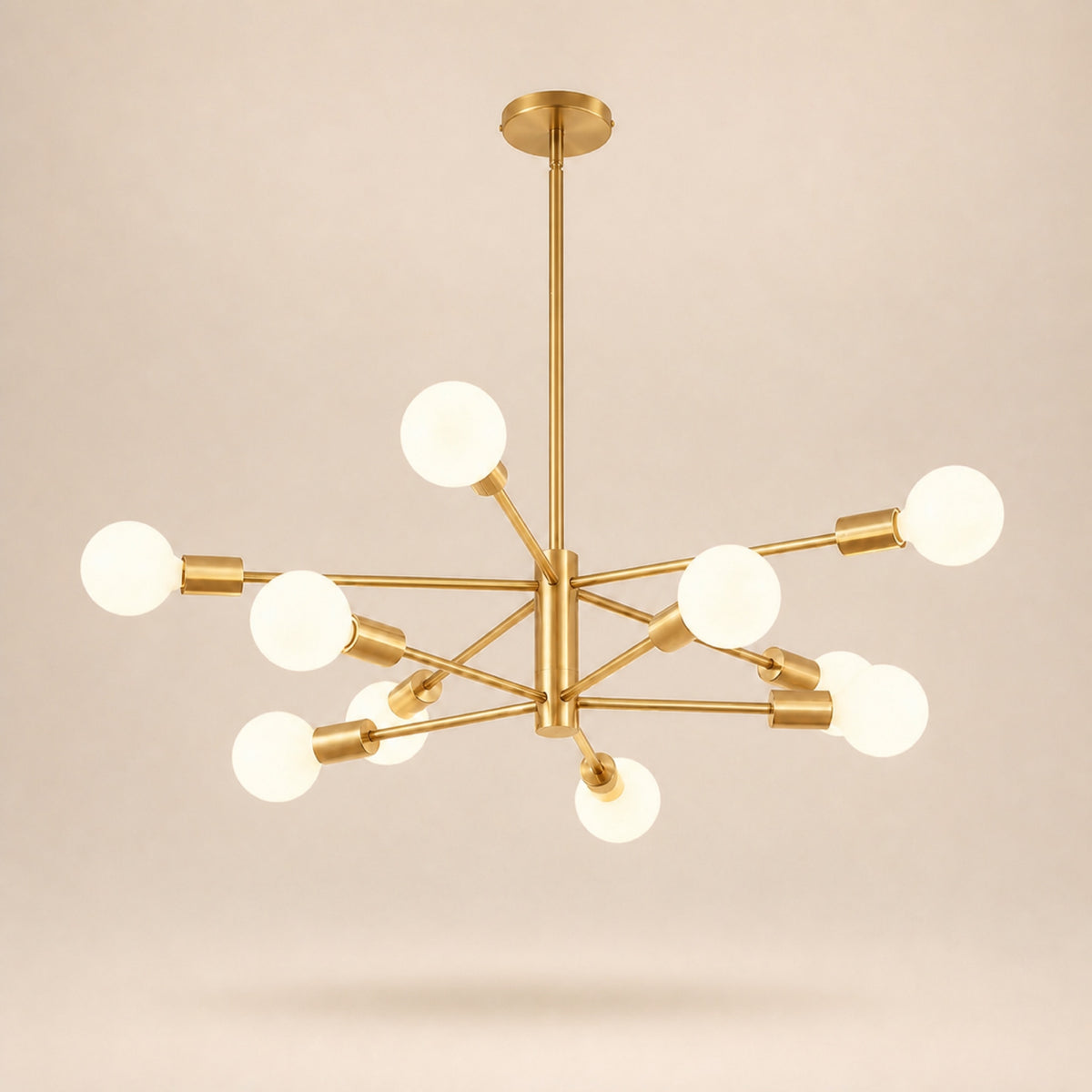 Lustre sputnik, doré