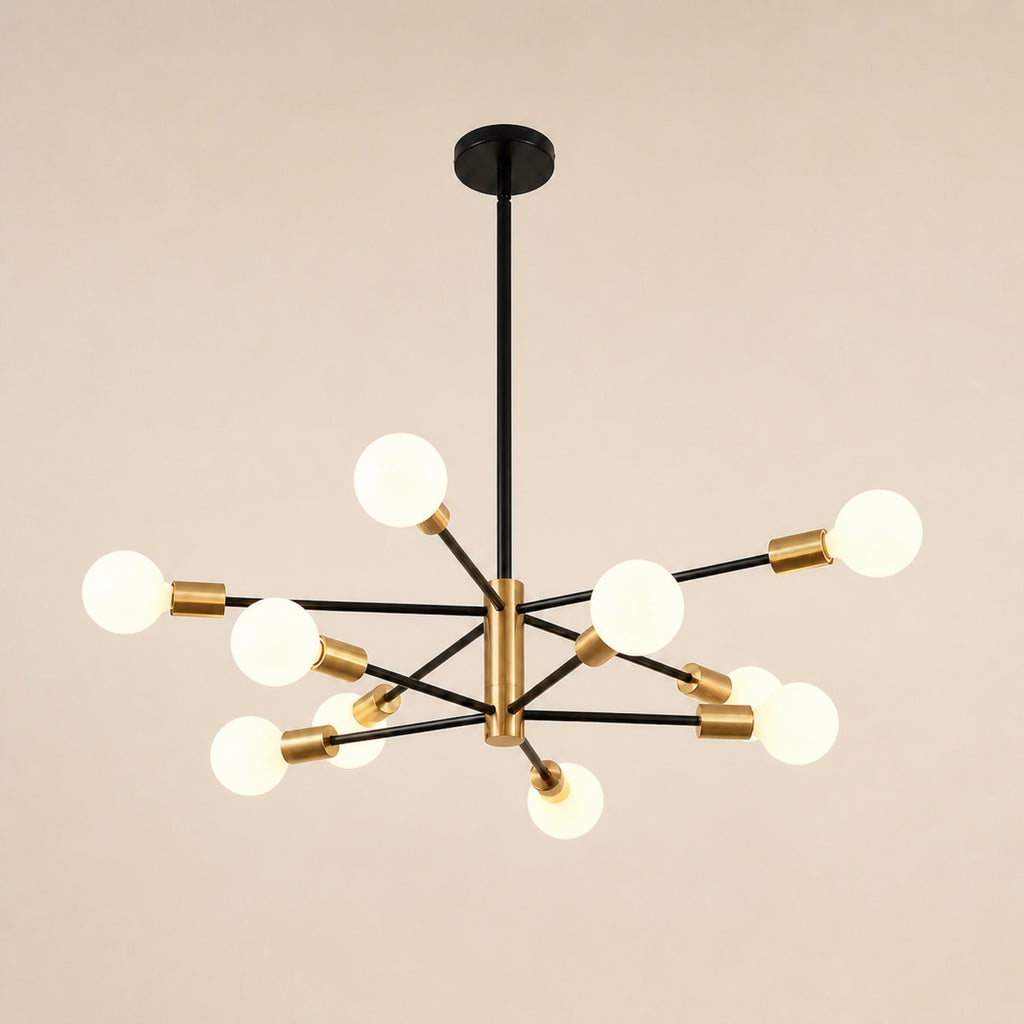 Lustre sputnik, sur fond neutre