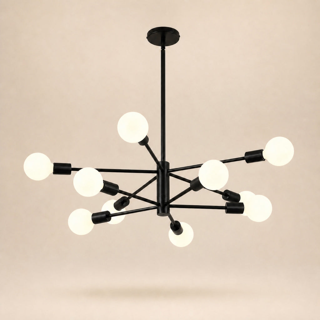 Lustre sputnik, noir