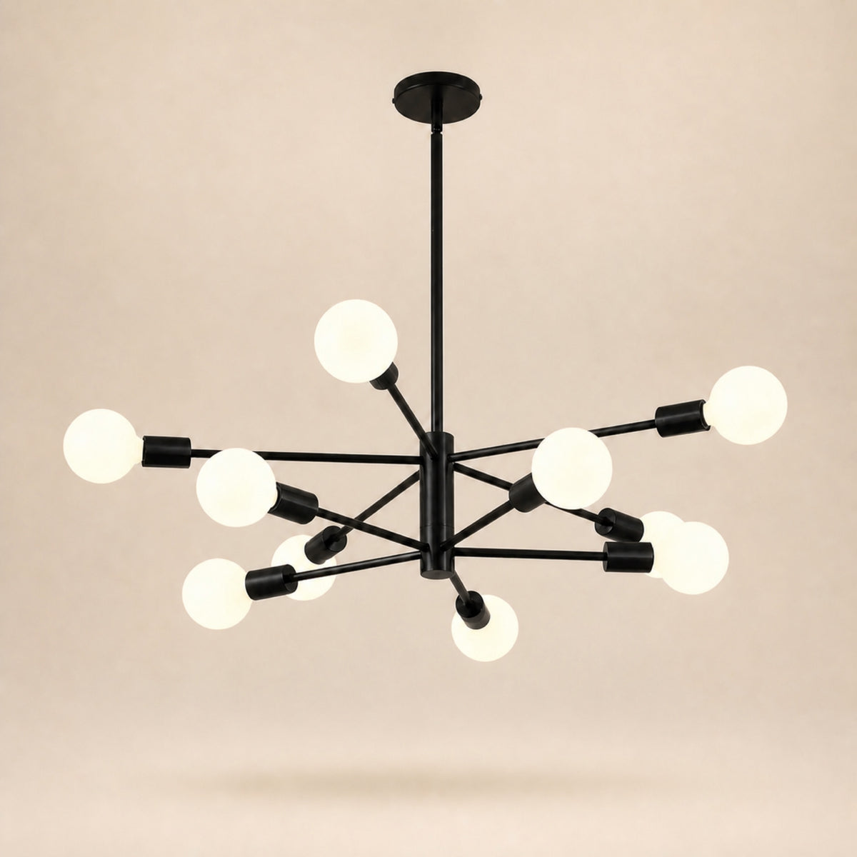 Lustre sputnik, noir