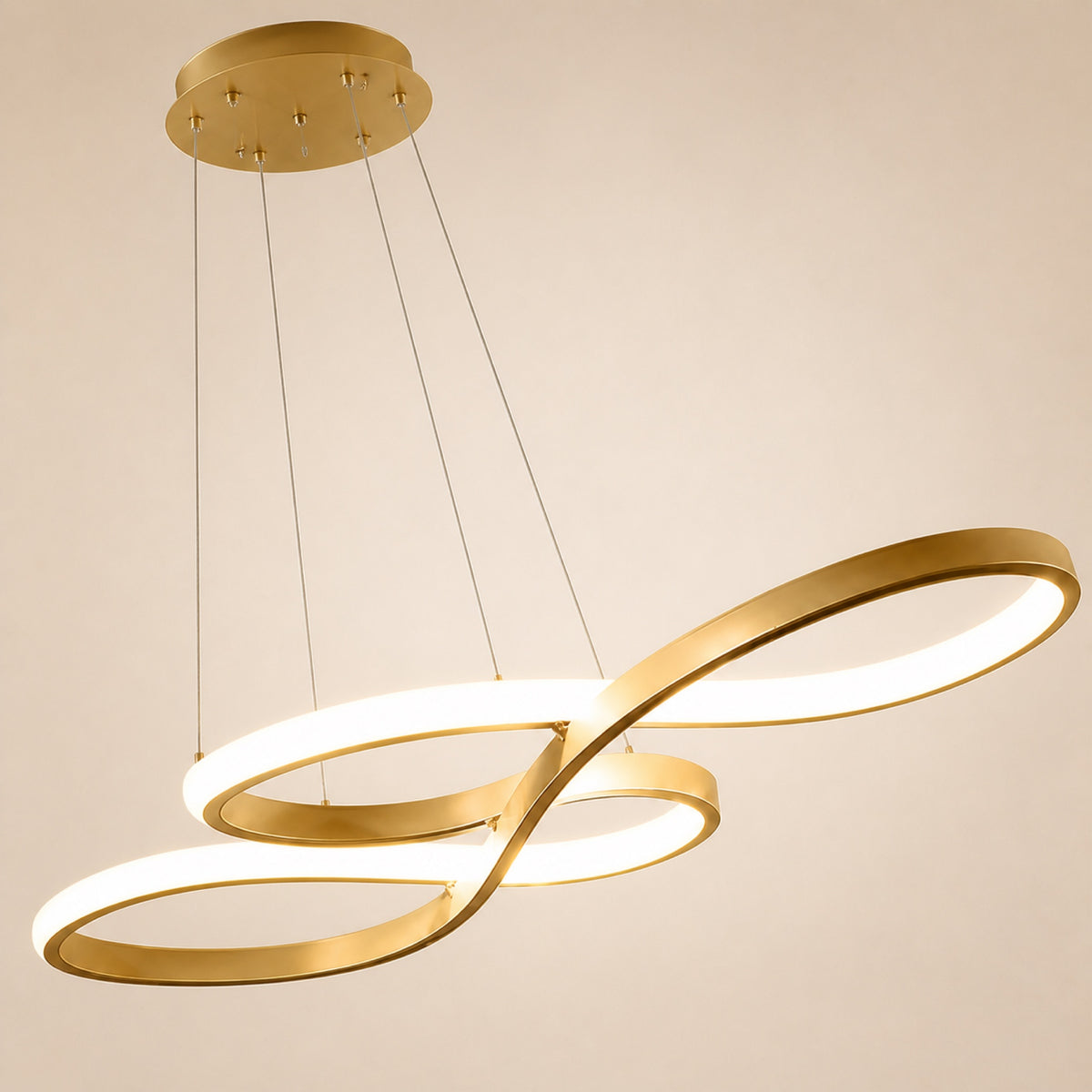 Suspension ruban LED double boucle, autre vue