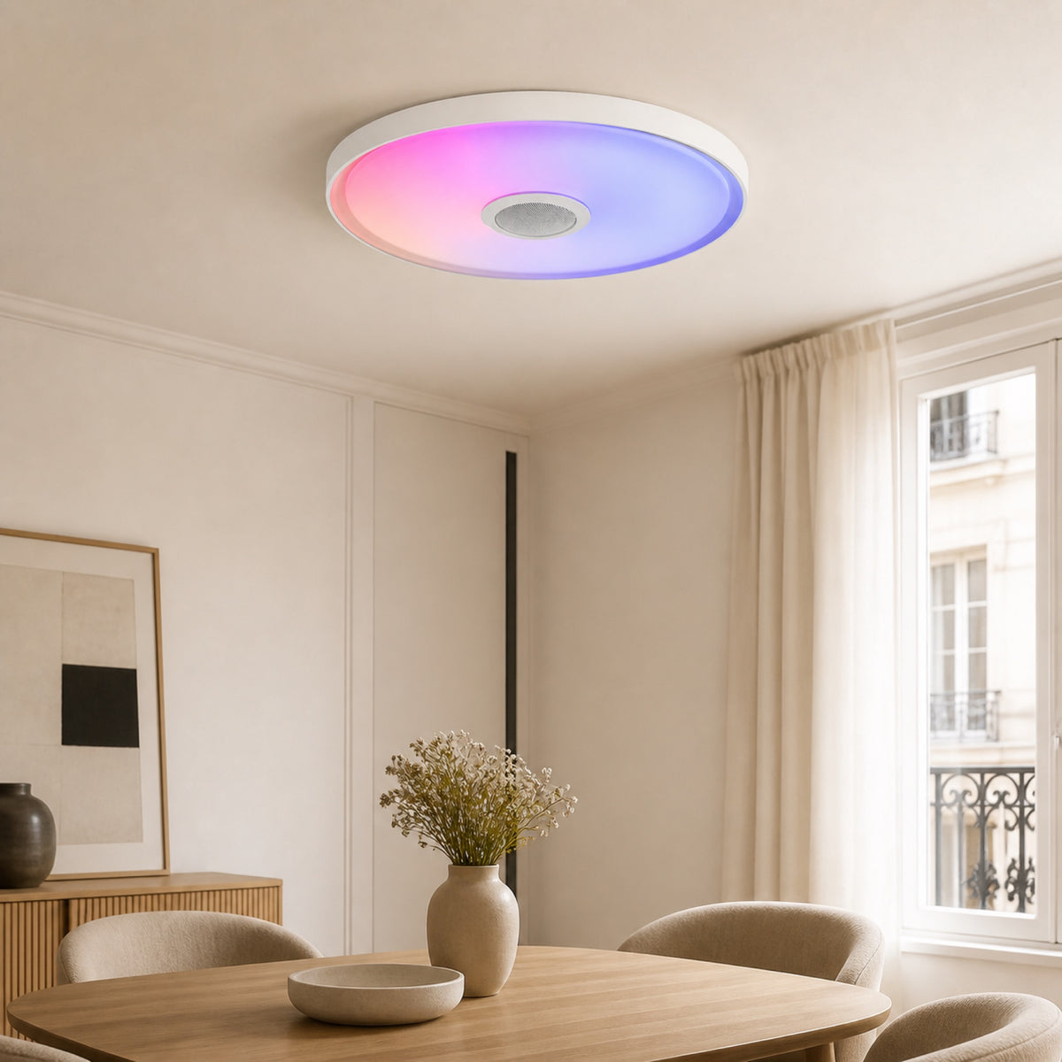 Plafonnier LED rond, autre cadrage
