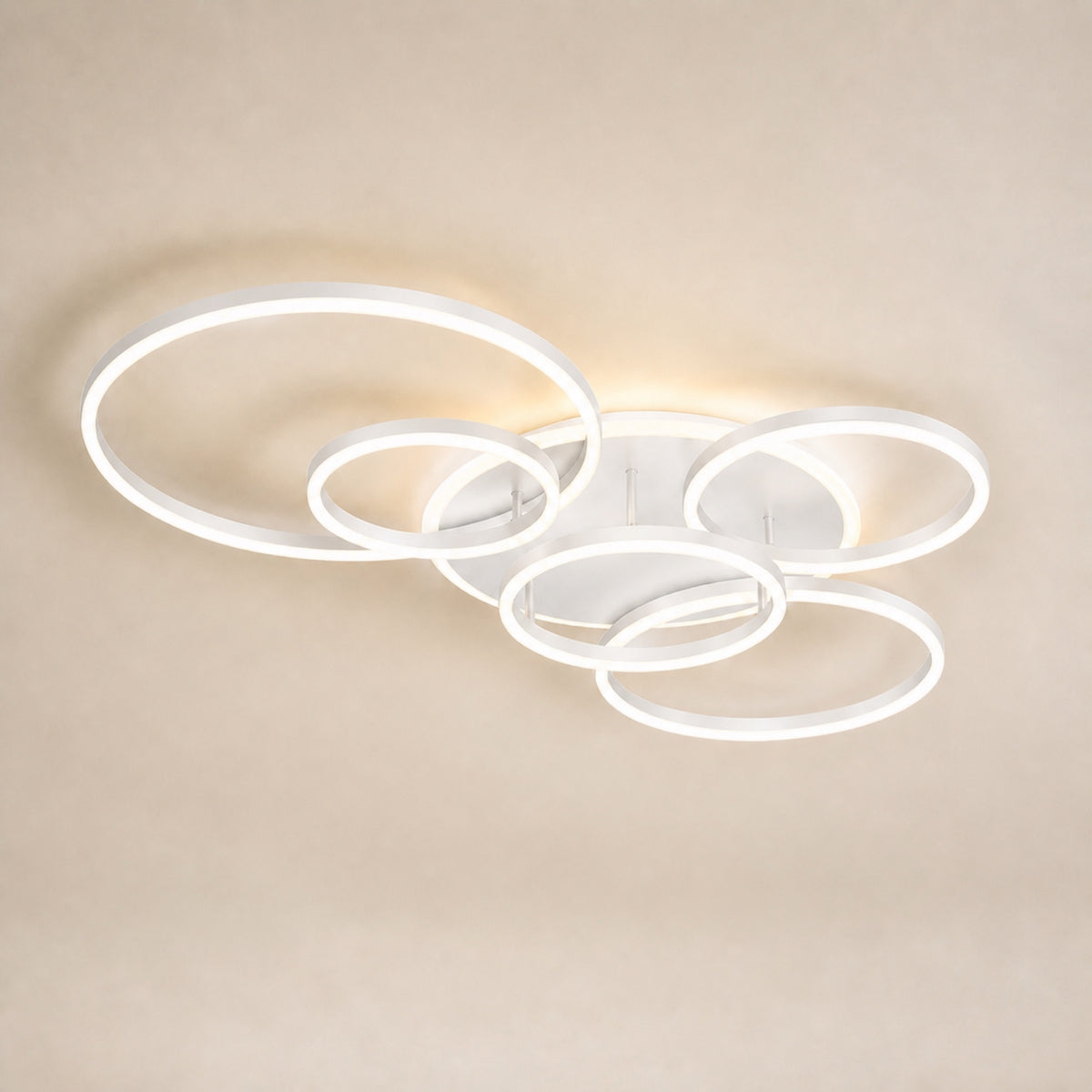 Plafonnier anneaux LED, blanc