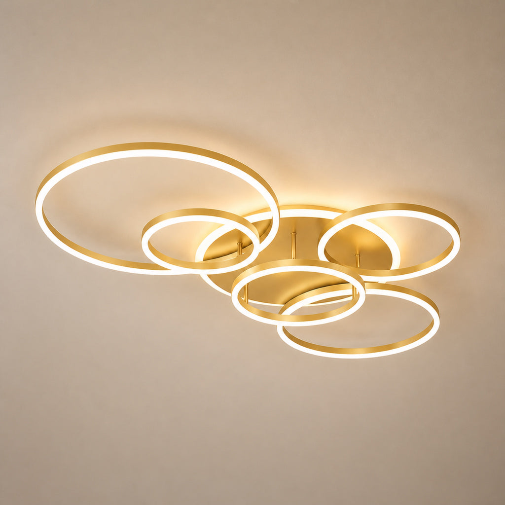 Plafonnier anneaux LED, autre cadrage