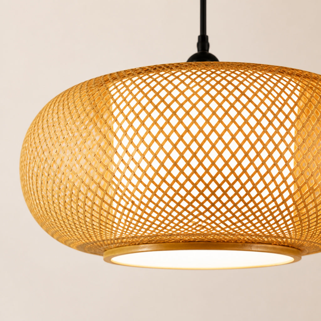 Suspension bambou tissée, autre vue
