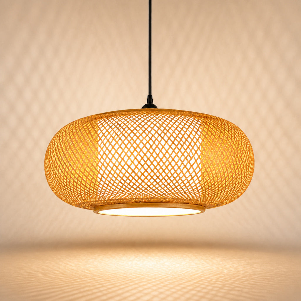 Suspension bambou tissée, autre cadrage