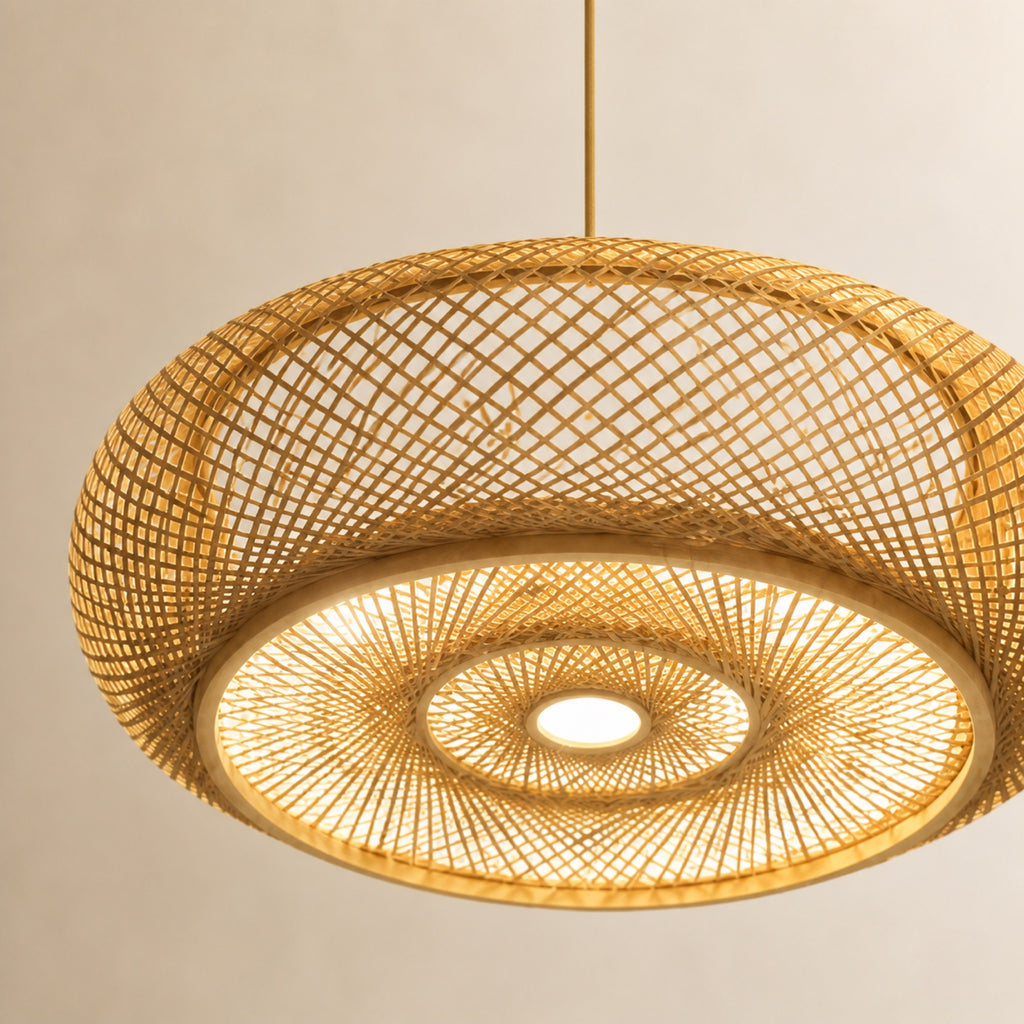 Suspension bambou tissée, autre vue