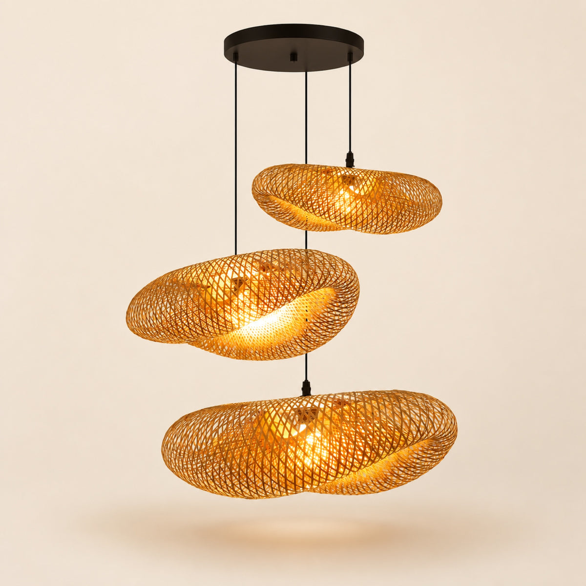Suspension bambou tressé