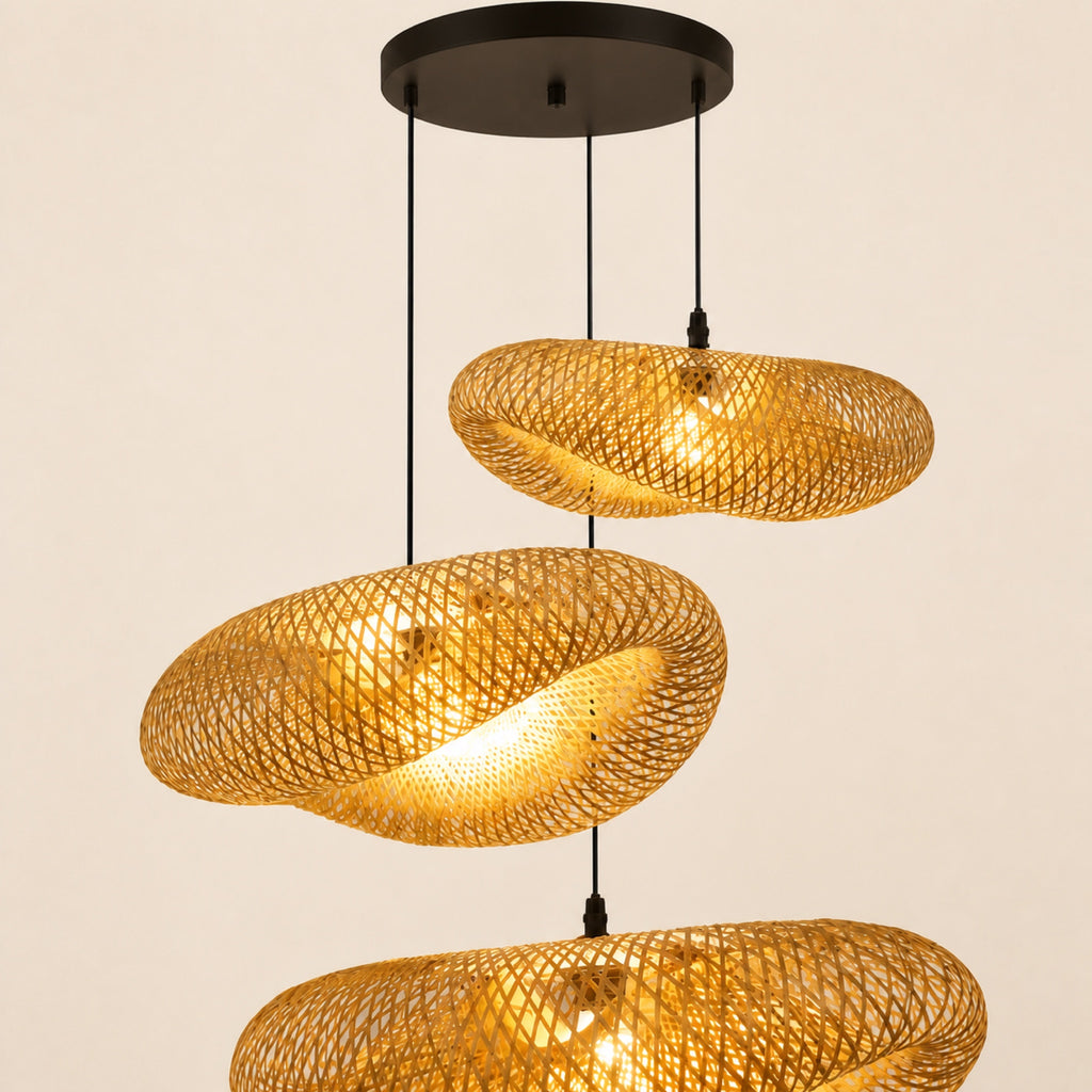 Suspension bambou tressé, autre vue