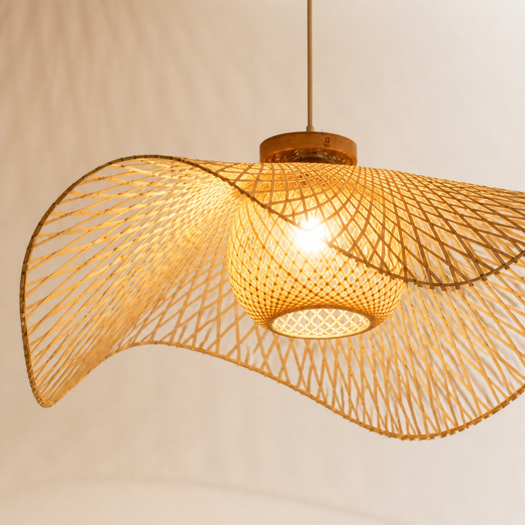 Suspension bambou tissée, autre vue